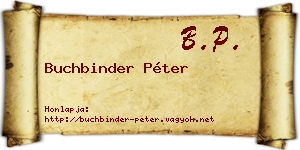 Buchbinder Péter névjegykártya
